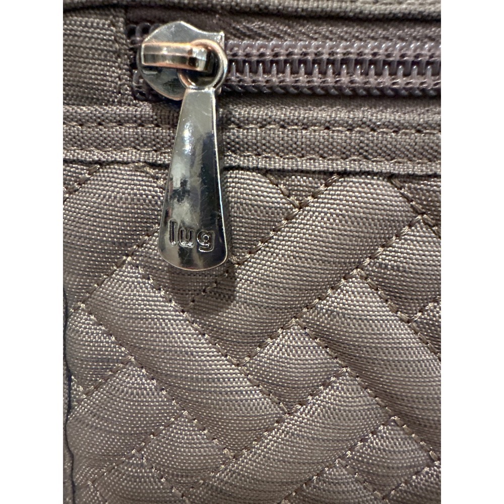Lug Hopscotch Crossbody Bag Brown Quilted Zip Pocket Adjustable Strap - Picture 4 of 11